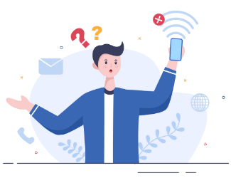 疑問に感じている人のイラスト